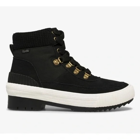 Keds Fielder Women's Hi Top Suede Nylon Velvet Black Hiker Boots Size 11 NEW - Picture 8 of 9